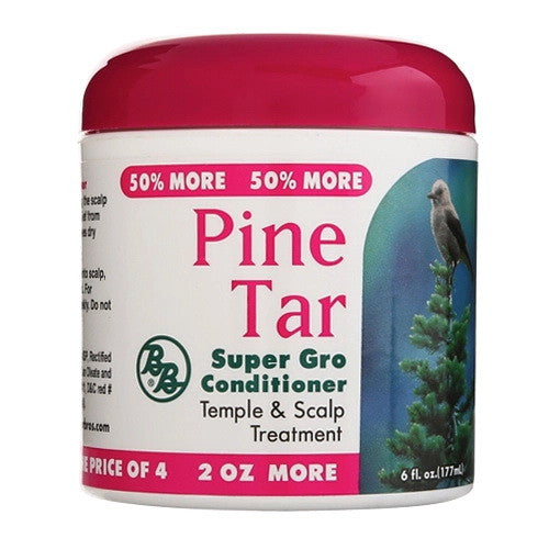 Bronner Brothers Pine Tar Super Gro Temple and Scalp Treatment Conditioner For Hair, 2 oz
